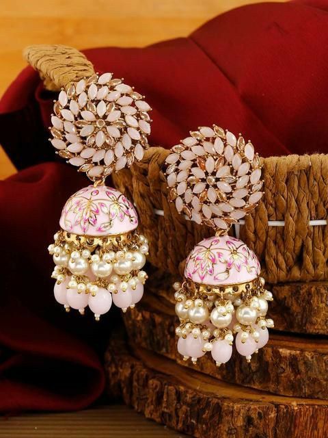 Pearls jhumkas