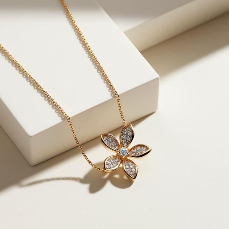 LabGrown Diamond Floral Pendent