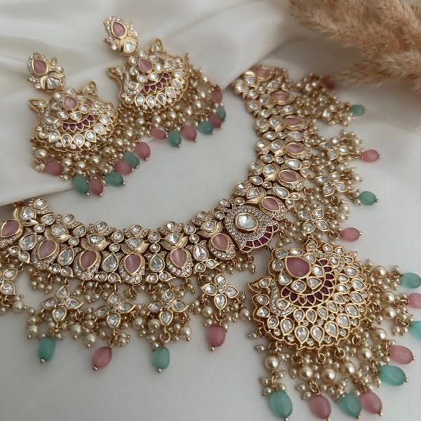 Top quality tyani kundan necklace with earrings…